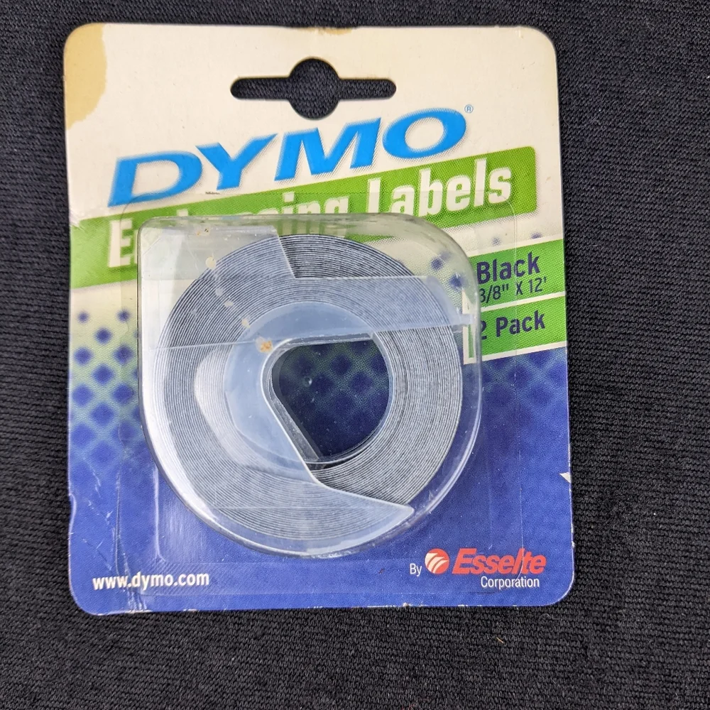 New Dyno embossing labels black 3/8